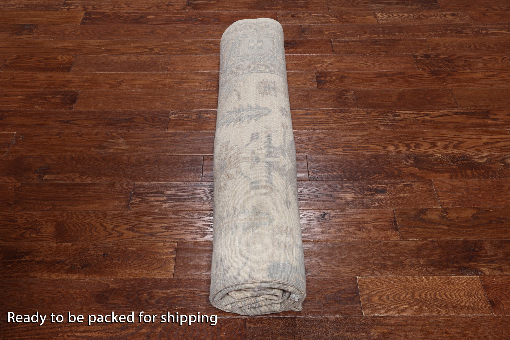 Ivory Turkish Oushak Handmade Wool Rug - 8' 2" X 9' 9"