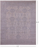 Ivory Turkish Oushak Handmade Wool Rug - 8' 2" X 9' 9" - Golden Nile