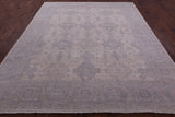 Ivory Turkish Oushak Handmade Wool Rug - 8' 2" X 9' 9" - Golden Nile