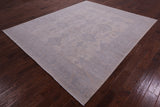 Ivory Turkish Oushak Handmade Wool Rug - 8' 2" X 9' 9" - Golden Nile