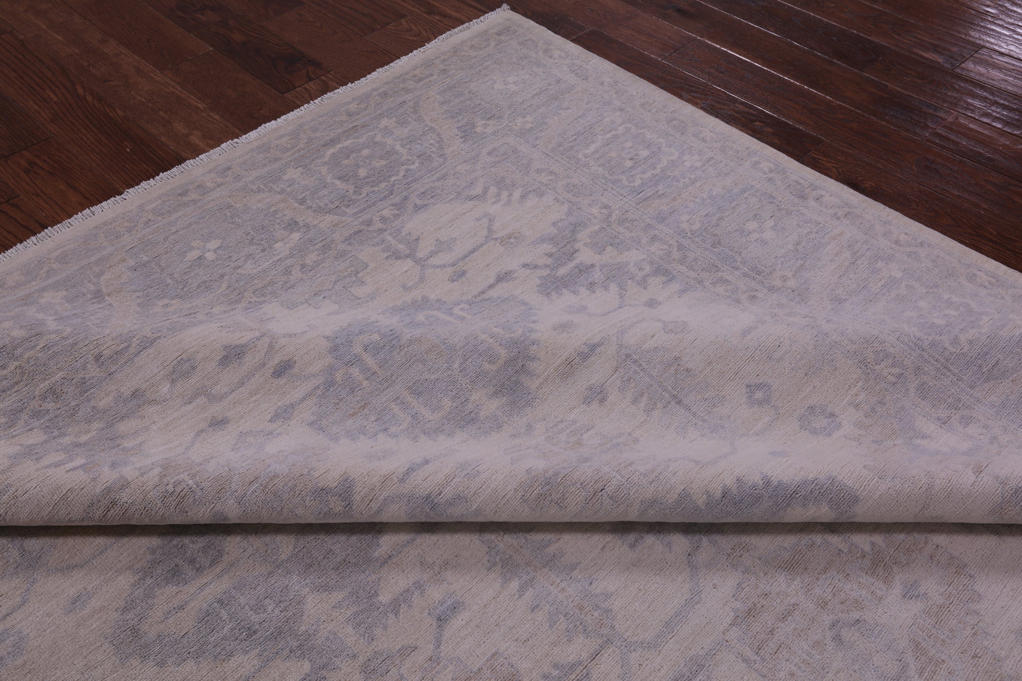 Ivory Turkish Oushak Handmade Wool Rug - 8' 2" X 9' 9" - Golden Nile