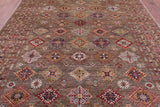 Super Kazak Hand Knotted Wool Rug - 8' 2" X 11' 8" - Golden Nile