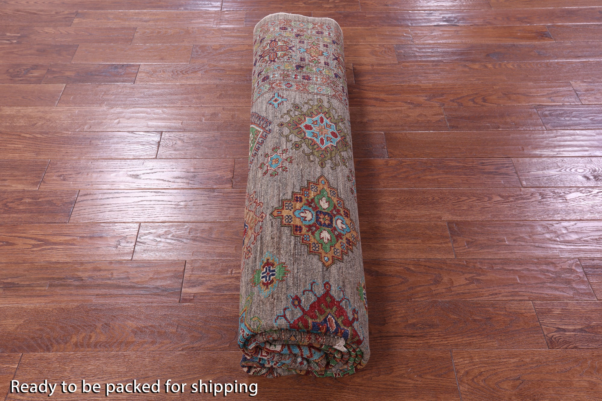 Super Kazak Hand Knotted Wool Rug - 8' 2" X 11' 8" - Golden Nile