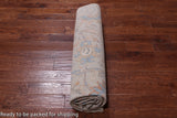 Ivory Turkish Oushak Handmade Wool Rug - 7' 9" X 9' 6"