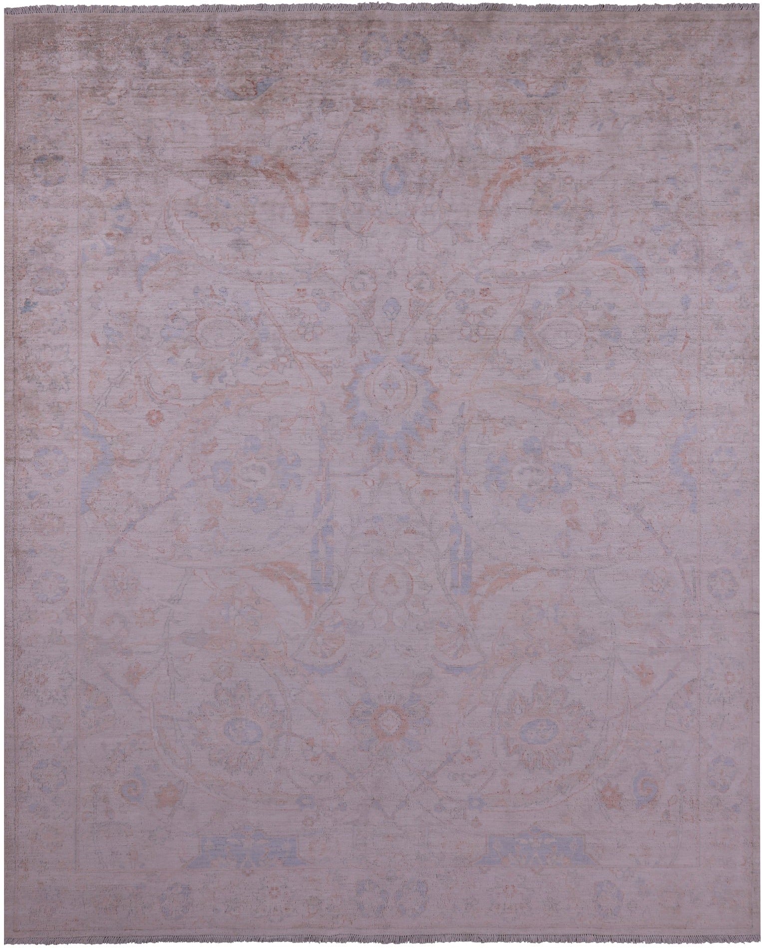 Ivory Turkish Oushak Handmade Wool Rug - 7' 9" X 9' 6" - Golden Nile