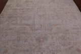 Ivory Turkish Oushak Handmade Wool Rug - 7' 9" X 9' 6"