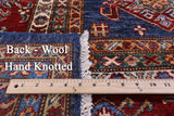 Blue Super Kazak Hand Knotted Wool Rug - 8' 4" X 10' 7" - Golden Nile