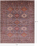 Super Kazak Handmade Wool Rug - 8' 4" X 10' 1" - Golden Nile