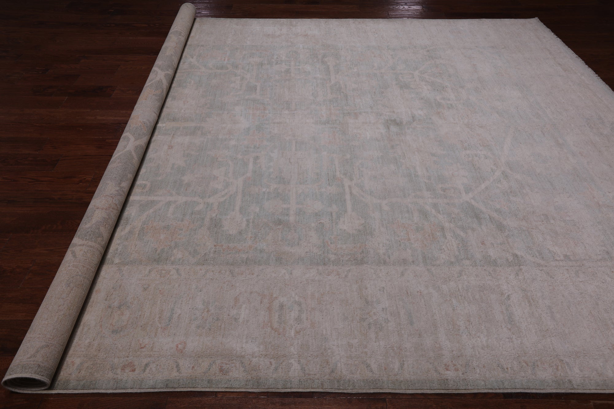 Turkish Oushak Hand Knotted Wool Rug - 9' 0" X 11' 11"