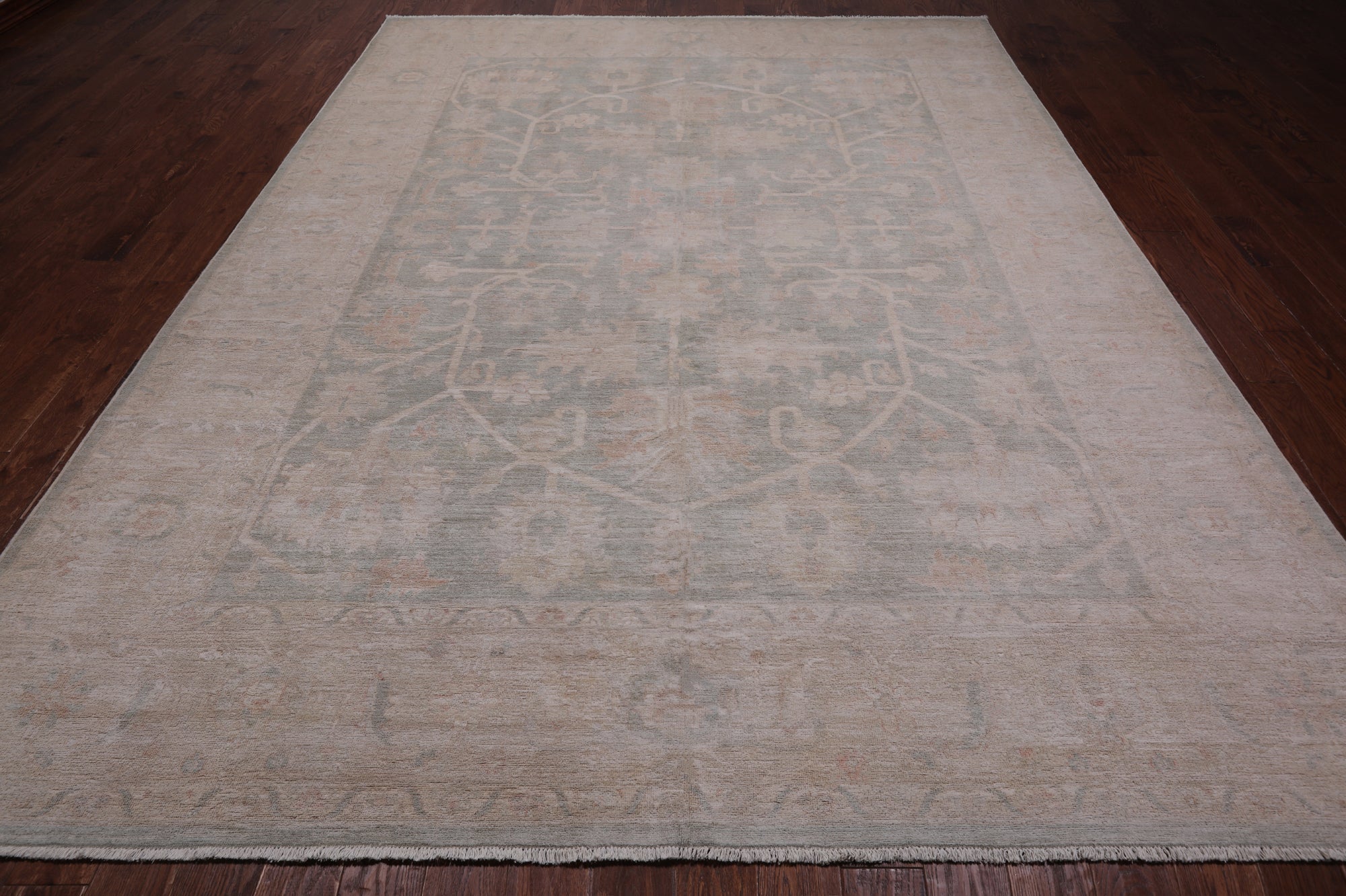 Turkish Oushak Hand Knotted Wool Rug - 9' 0" X 11' 11"