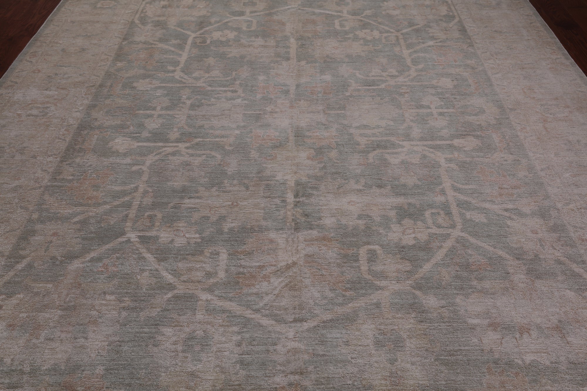 Turkish Oushak Hand Knotted Wool Rug - 9' 0" X 11' 11"