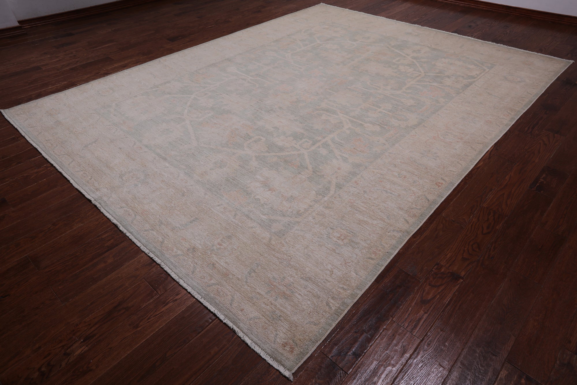 Turkish Oushak Hand Knotted Wool Rug - 9' 0" X 11' 11"
