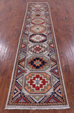 Ivory Turkmen Ersari Hand Knotted Wool Runner Rug - 2' 8" X 12' 3" - Golden Nile