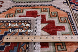 Ivory Turkmen Ersari Hand Knotted Wool Runner Rug - 2' 8" X 12' 3" - Golden Nile