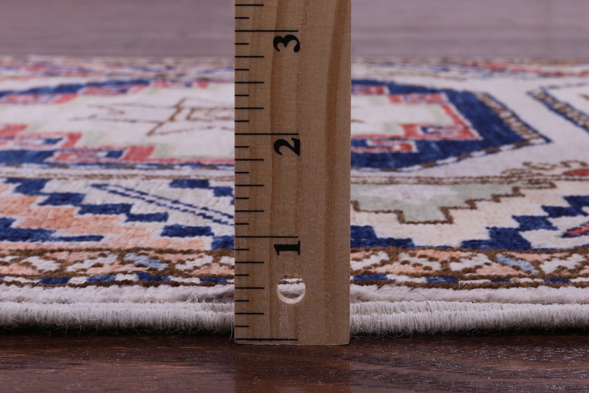 Ivory Turkmen Ersari Hand Knotted Wool Runner Rug - 2' 8" X 12' 3" - Golden Nile