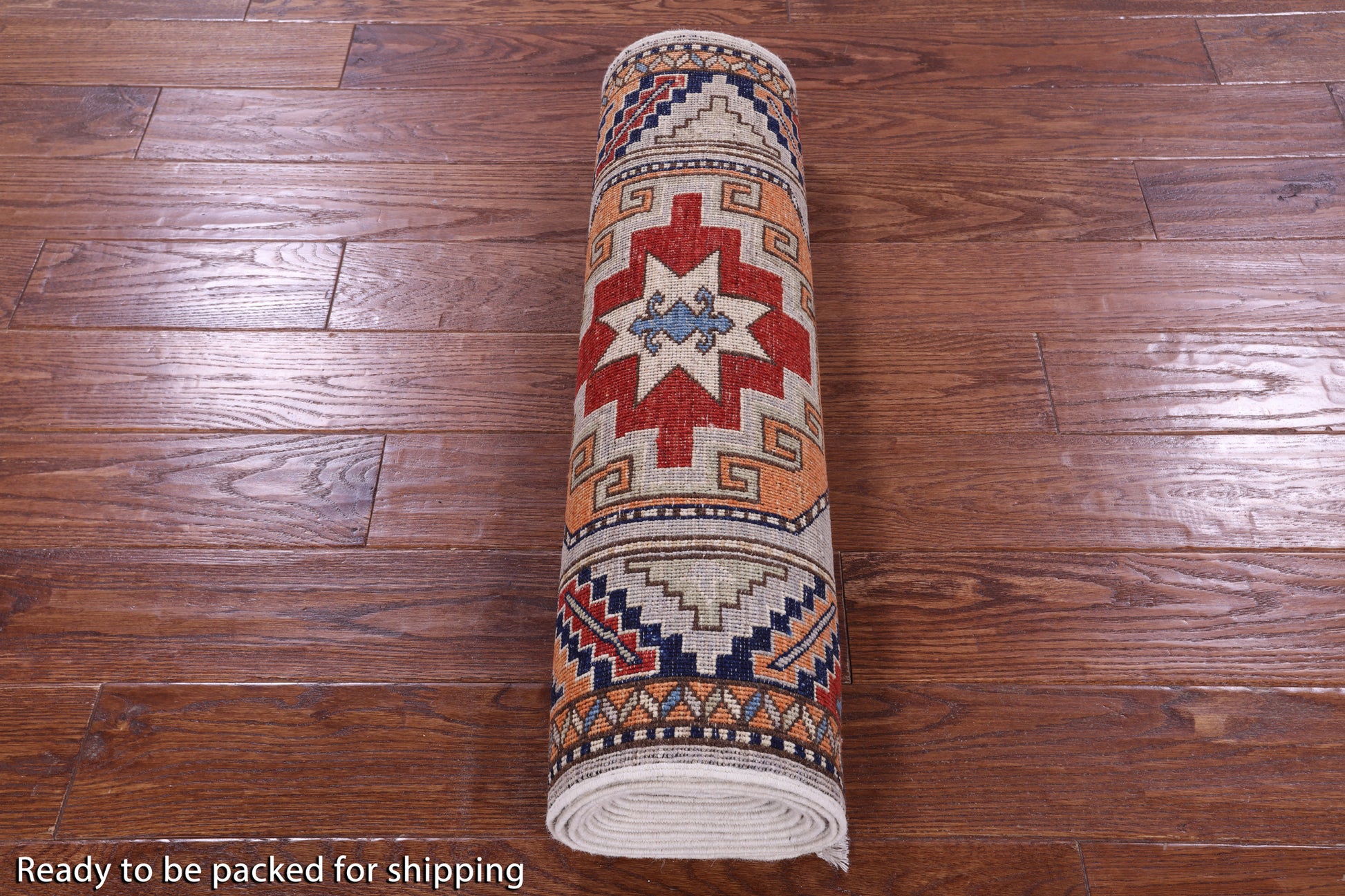 Ivory Turkmen Ersari Hand Knotted Wool Runner Rug - 2' 8" X 12' 3" - Golden Nile