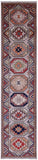 Ivory Turkmen Ersari Hand Knotted Wool Runner Rug - 2' 8" X 12' 3" - Golden Nile