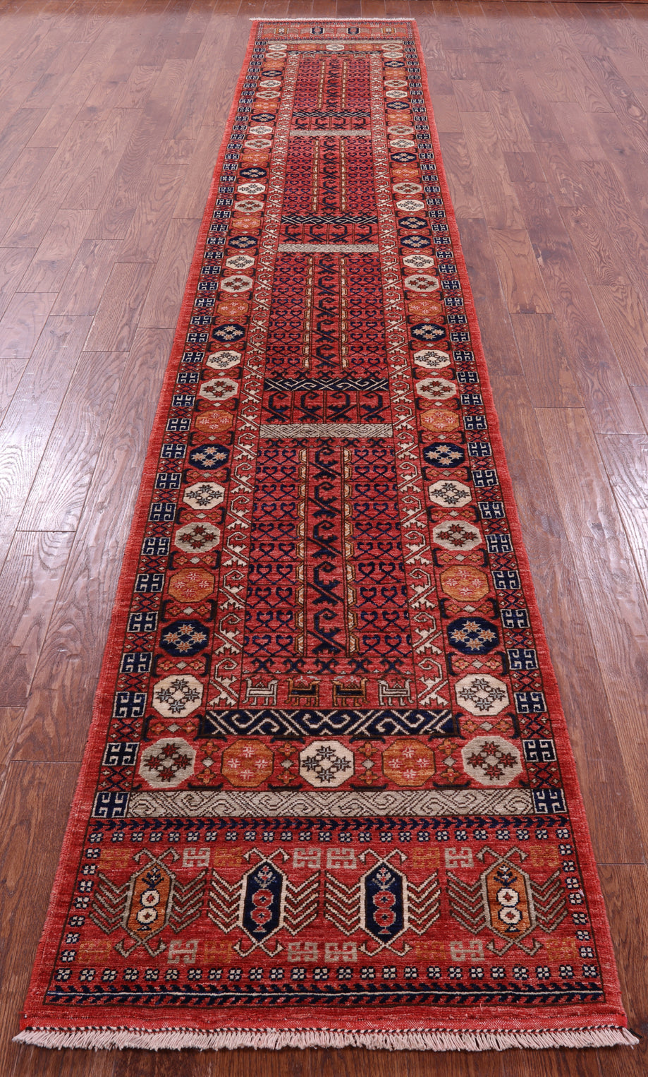 Turkmen Ersari Hand Knotted Wool Runner Rug – Golden Nile