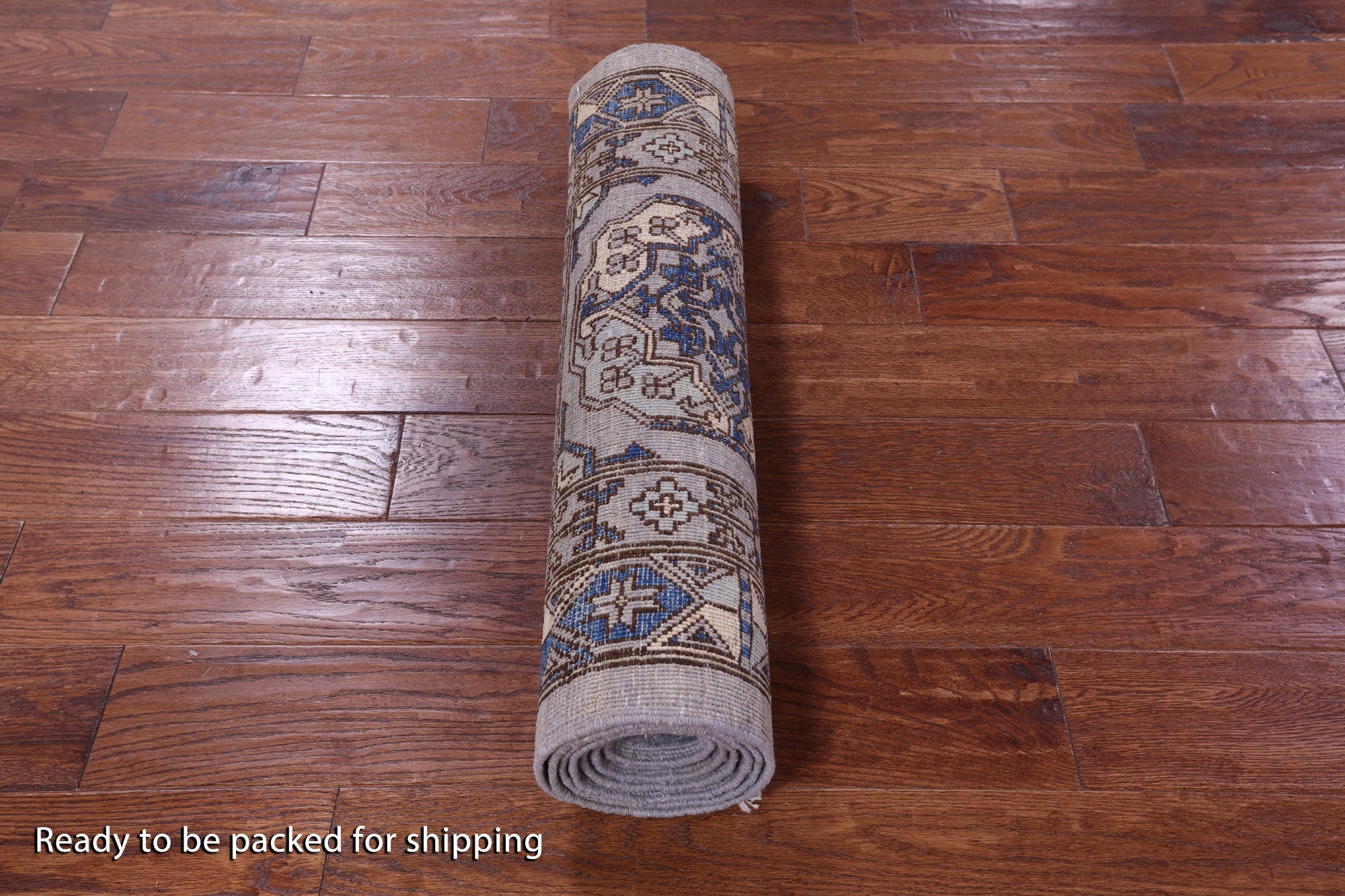 Grey Turkmen Ersari Hand Knotted Wool Runner Rug - 2' 7" X 8' 2" - Golden Nile