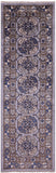 Grey Turkmen Ersari Hand Knotted Wool Runner Rug - 2' 7" X 8' 2" - Golden Nile