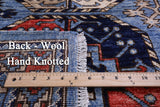 Blue Turkmen Ersari Hand Knotted Wool Runner Rug - 2' 7" X 11' 11" - Golden Nile