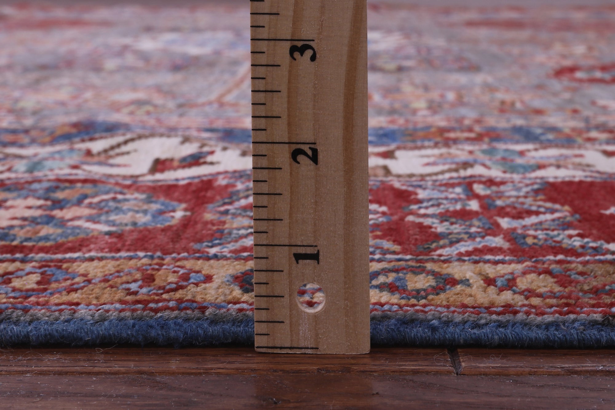 Grey Super Kazak Hand Knotted Wool Rug - 8' 6" X 9' 11" - Golden Nile