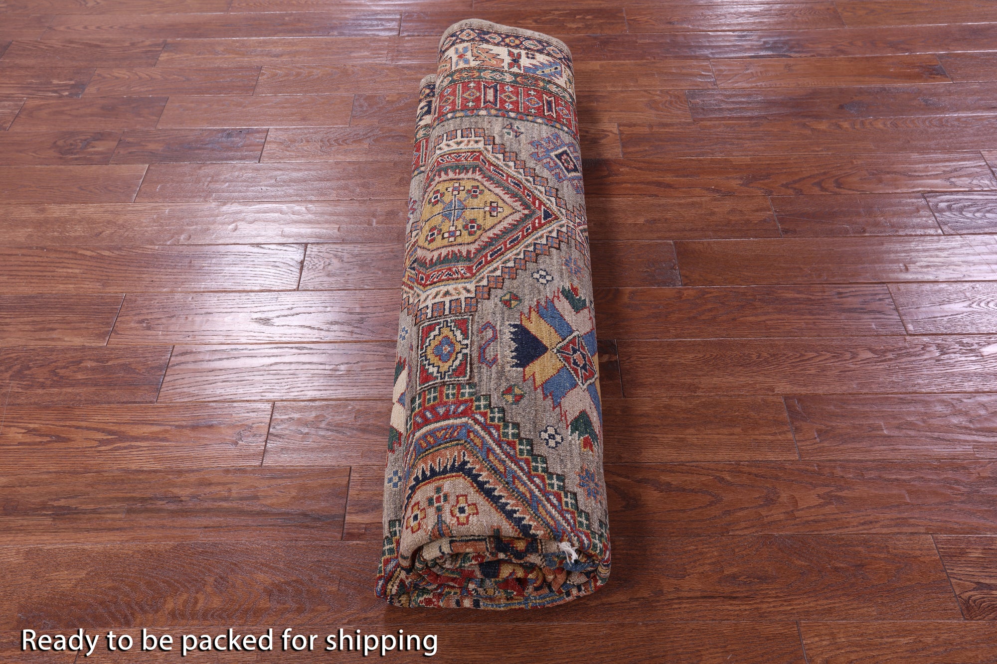 Super Kazak Hand Knotted Wool Rug - 8' 2" X 11' 1" - Golden Nile