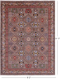Super Kazak Hand Knotted Wool Rug - 8' 2" X 11' 1" - Golden Nile