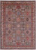Super Kazak Hand Knotted Wool Rug - 8' 2" X 11' 1" - Golden Nile