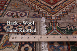 Super Kazak Hand Knotted Wool Rug - 8' 2" X 11' 1" - Golden Nile