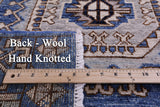 Blue Turkmen Ersari Hand Knotted Wool Runner Rug - 2' 10" X 12' 6" - Golden Nile