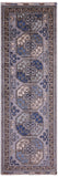Grey Turkmen Ersari Hand Knotted Wool Runner Rug - 2' 8" X 8' 0" - Golden Nile