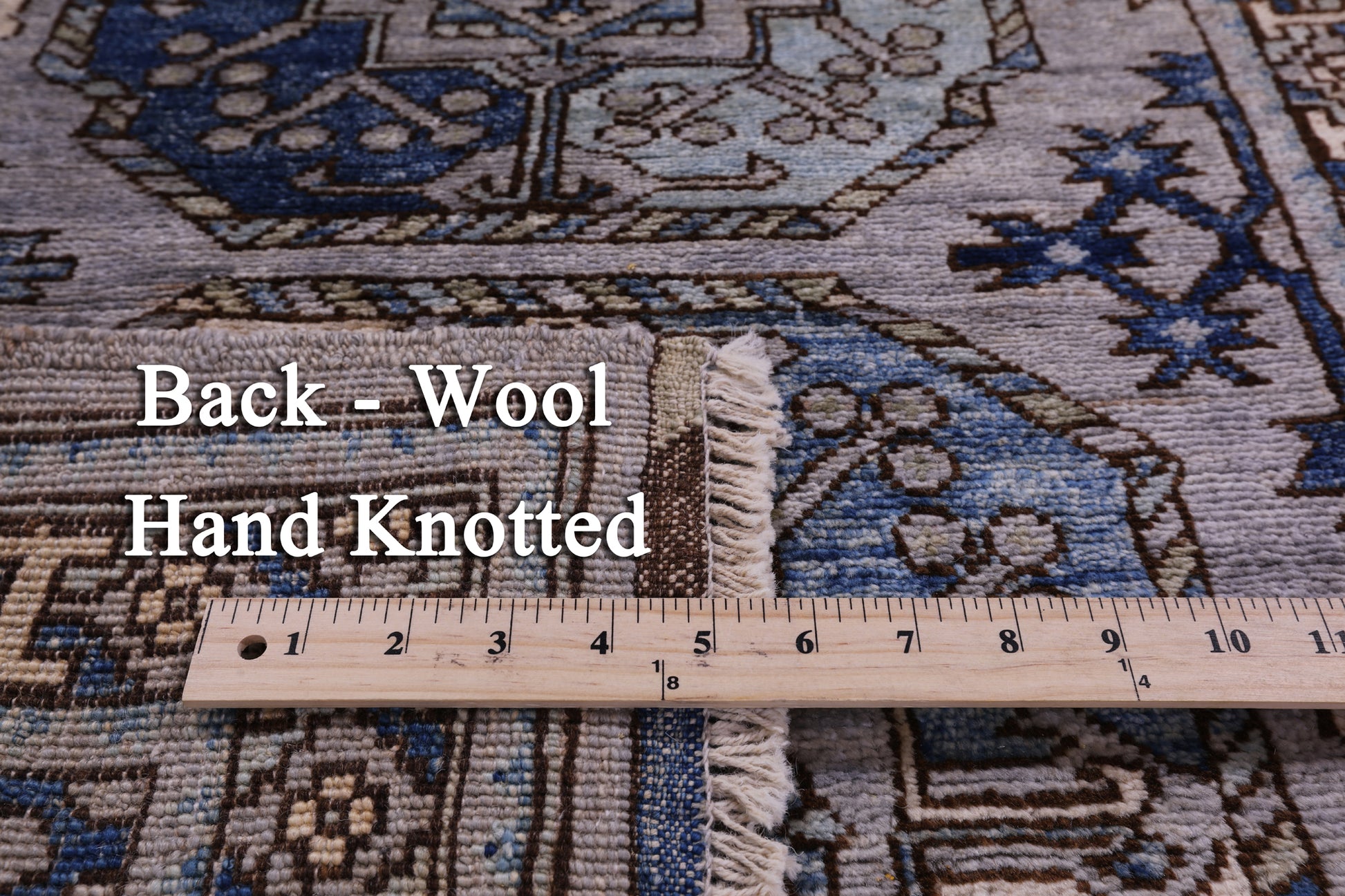 Grey Turkmen Ersari Hand Knotted Wool Runner Rug - 2' 8" X 8' 0" - Golden Nile