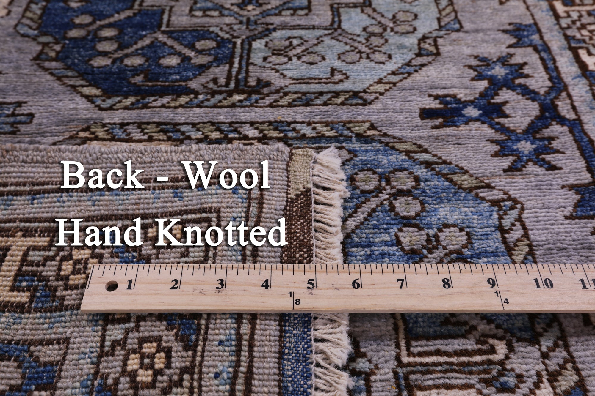 Grey Turkmen Ersari Hand Knotted Wool Runner Rug - 2' 8" X 8' 0" - Golden Nile