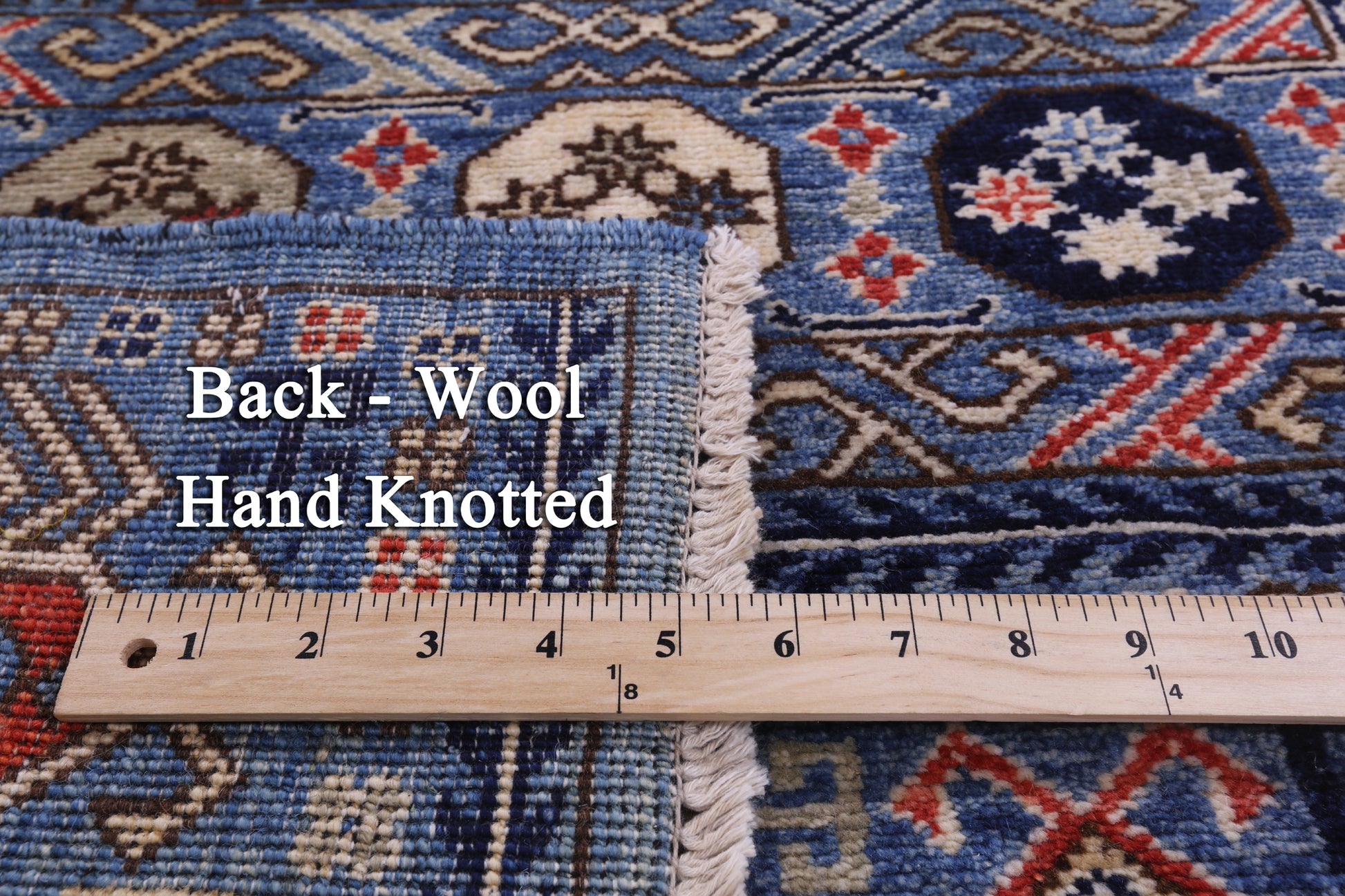 Blue Turkmen Ersari Hand Knotted Wool Rug - 2' 9" X 11' 11" - Golden Nile