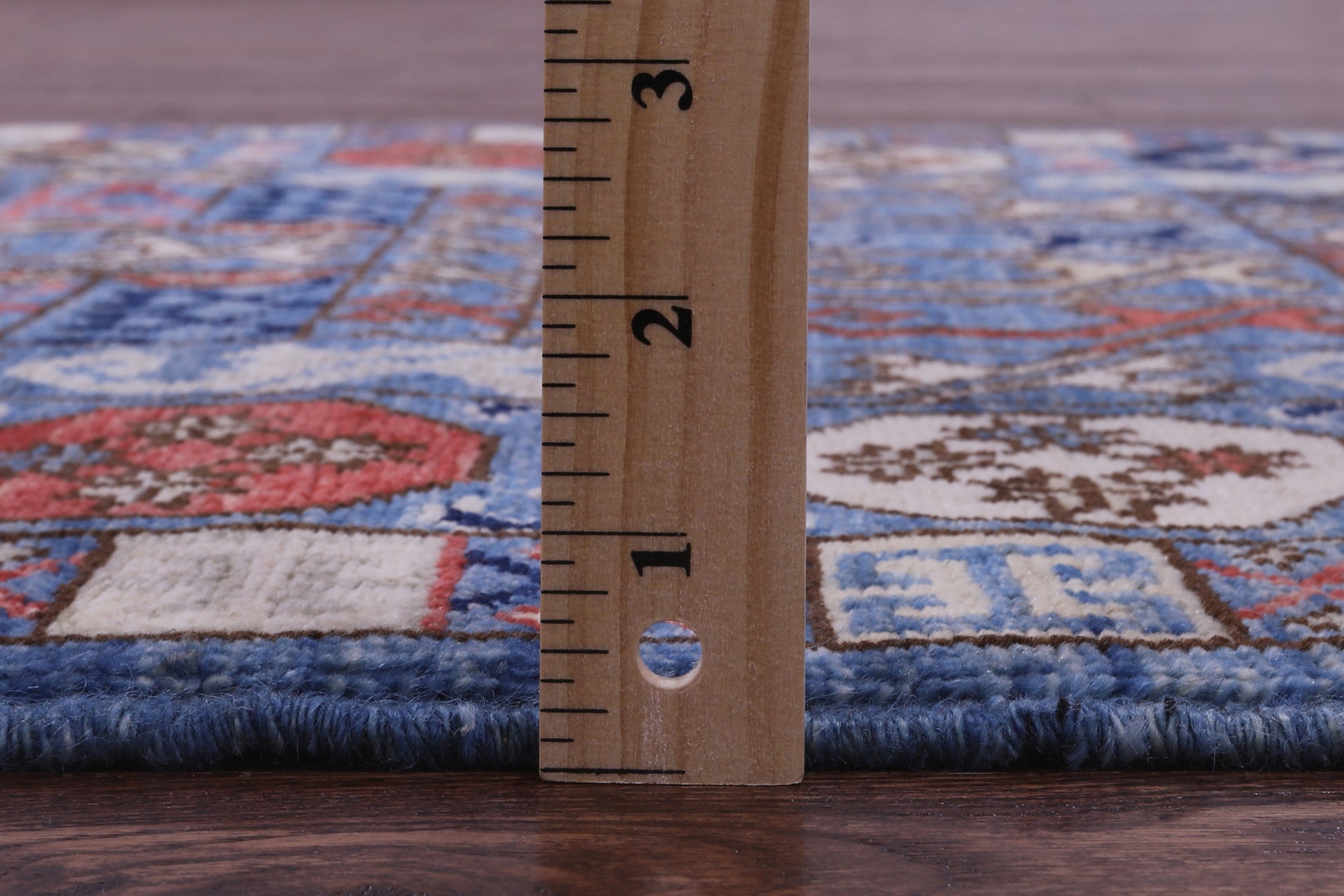 Blue Turkmen Ersari Hand Knotted Wool Rug - 2' 9" X 11' 11" - Golden Nile