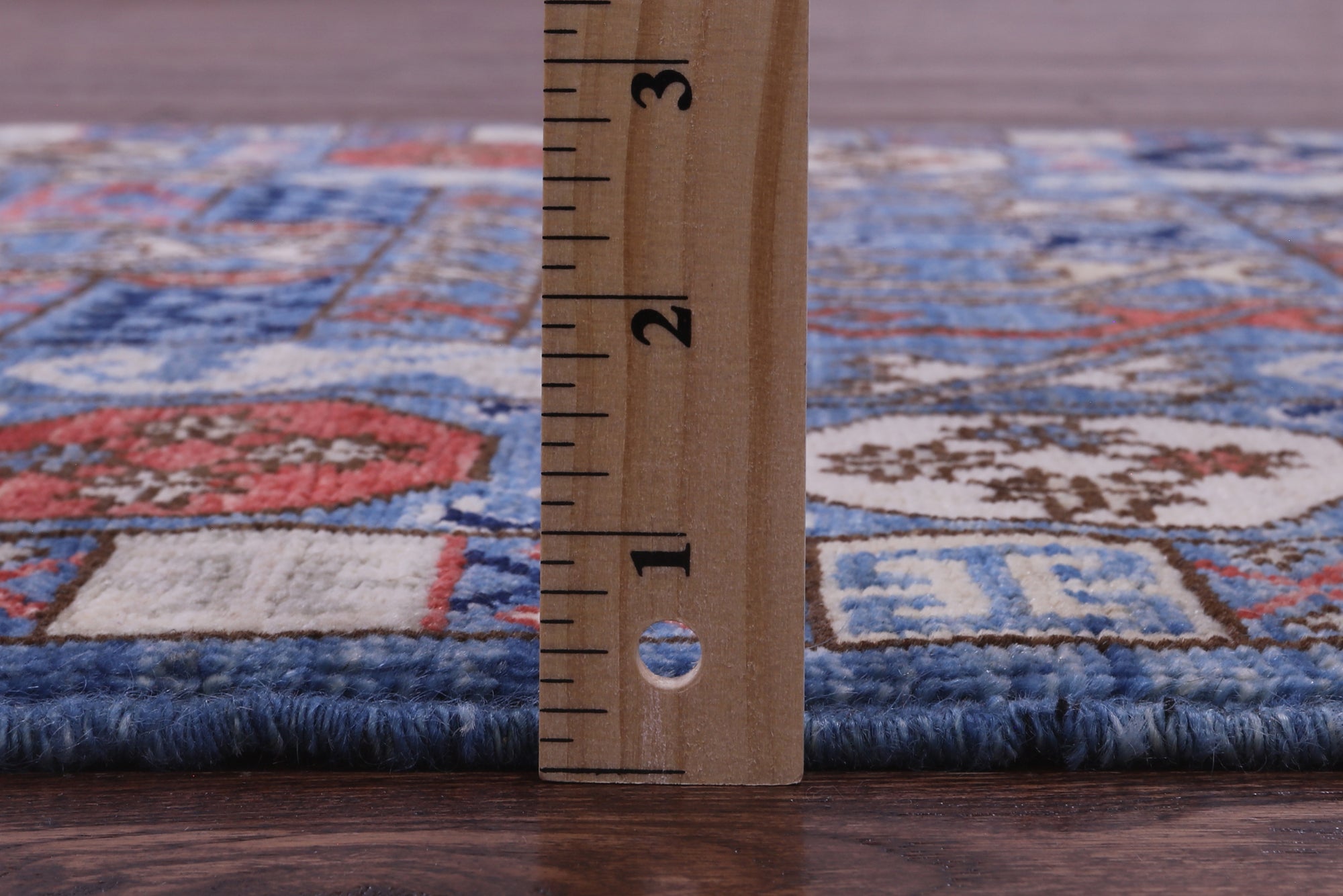 Blue Turkmen Ersari Hand Knotted Wool Rug - 2' 9" X 11' 11" - Golden Nile