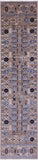 Grey Turkmen Ersari Hand Knotted Wool Runner Rug - 2' 9" X 11' 11" - Golden Nile