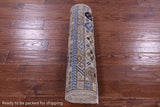 Grey Turkmen Ersari Hand Knotted Wool Runner Rug - 2' 9" X 11' 11" - Golden Nile