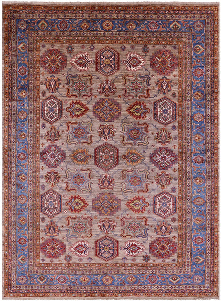 Super Kazak Hand Knotted Wool Rug - 8' 1" X 10' 10" - Golden Nile