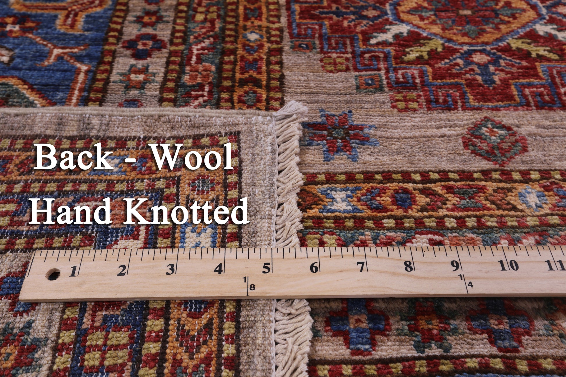 Super Kazak Hand Knotted Wool Rug - 8' 1" X 10' 10" - Golden Nile