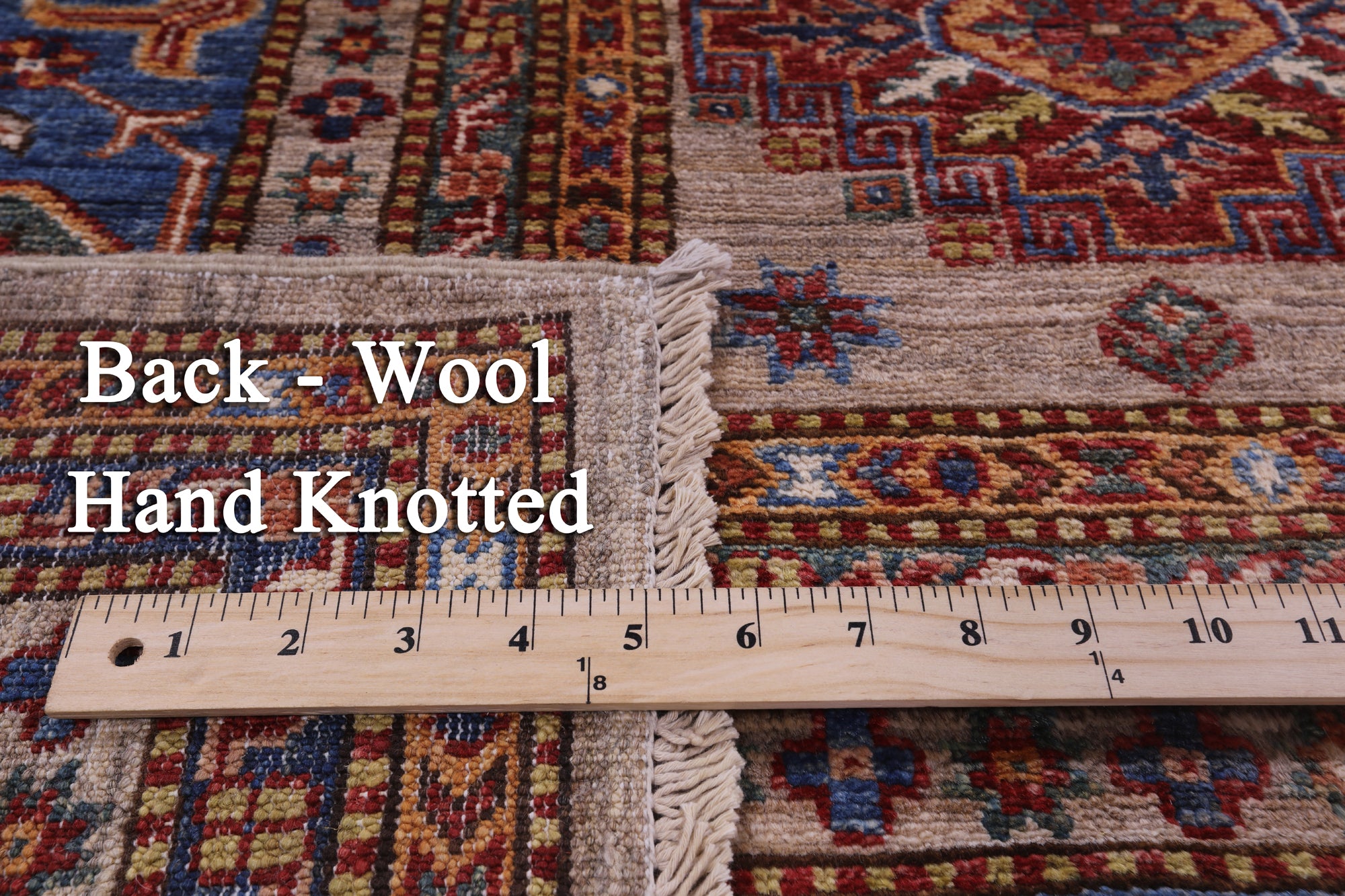 Super Kazak Hand Knotted Wool Rug - 8' 1" X 10' 10" - Golden Nile