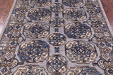 Grey Turkmen Ersari Hand Knotted Wool Rug - 4' 0" X 5' 10" - Golden Nile
