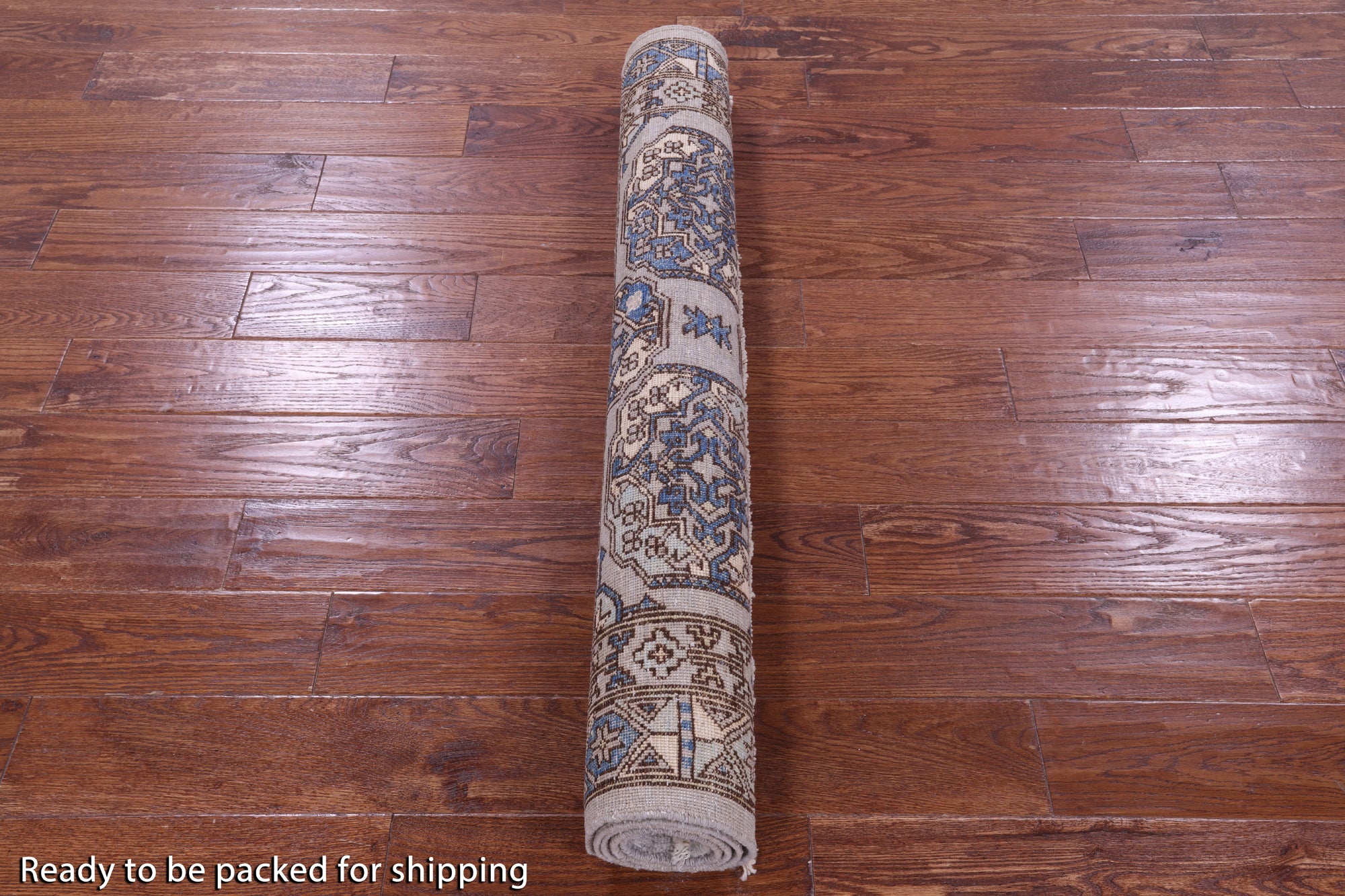 Grey Turkmen Ersari Hand Knotted Wool Rug - 4' 0" X 5' 10" - Golden Nile