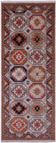 Turkmen Ersari Hand Knotted Wool Runner Rug - 4' 0" X 10' 3" - Golden Nile