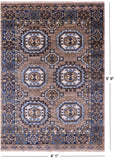 Turkmen Ersari Hand Knotted Wool Rug - 4' 1" X 5' 9" - Golden Nile