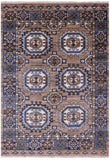 Turkmen Ersari Hand Knotted Wool Rug - 4' 1" X 5' 9" - Golden Nile