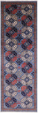 Blue Turkmen Ersari Hand Knotted Wool Runner Rug - 3' 11" X 11' 10" - Golden Nile