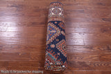 Blue Super Kazak Handmade Wool Rug - 8' 1" X 11' 10" - Golden Nile