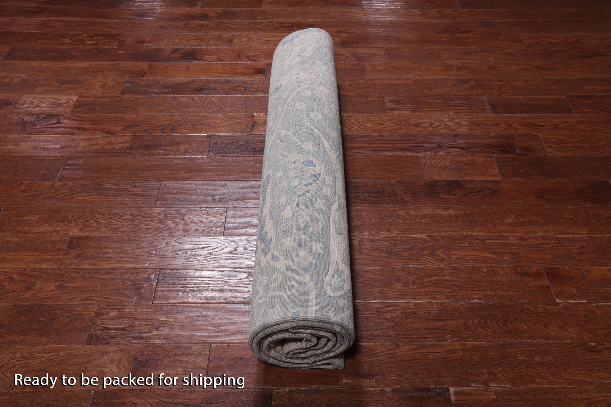 Grey Turkish Oushak Hand Knotted Wool Rug - 8' 10" X 11' 9"